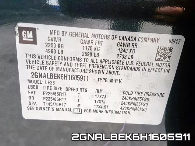 2GNALBEK6H1605911