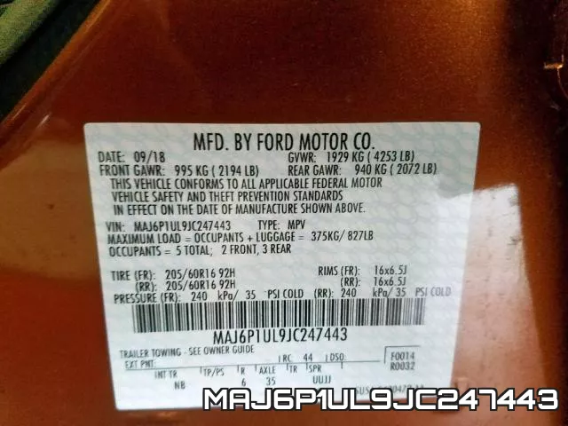 MAJ6P1UL9JC247443
