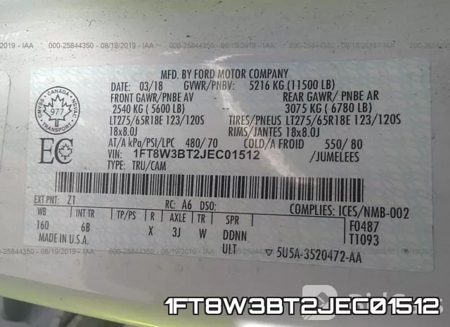 1FT8W3BT2JEC01512