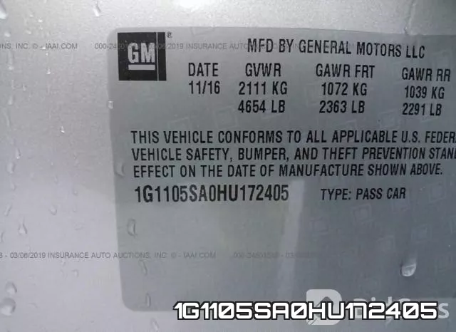 1G1105SA0HU172405