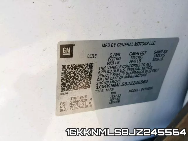 1GKKNMLS8JZ245564