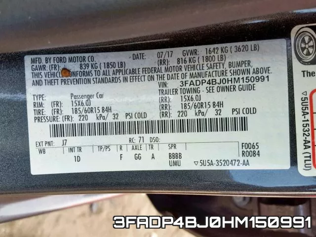 3FADP4BJ0HM150991