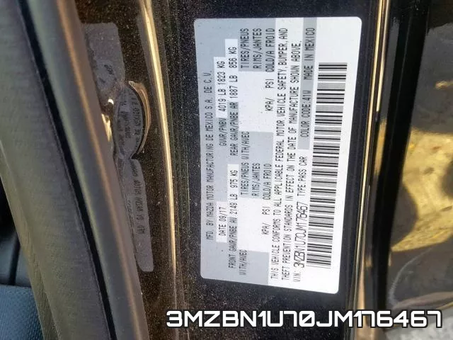 3MZBN1U70JM176467