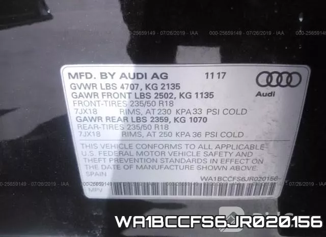 WA1BCCFS6JR020156