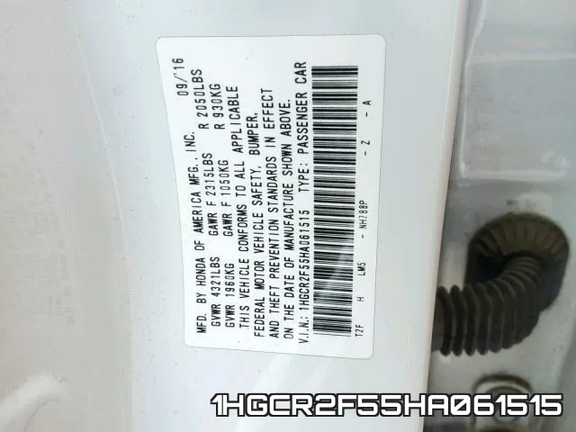 1HGCR2F55HA061515