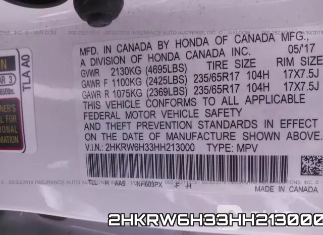 2HKRW6H33HH213000