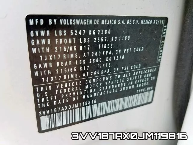 3VV1B7AX0JM119816