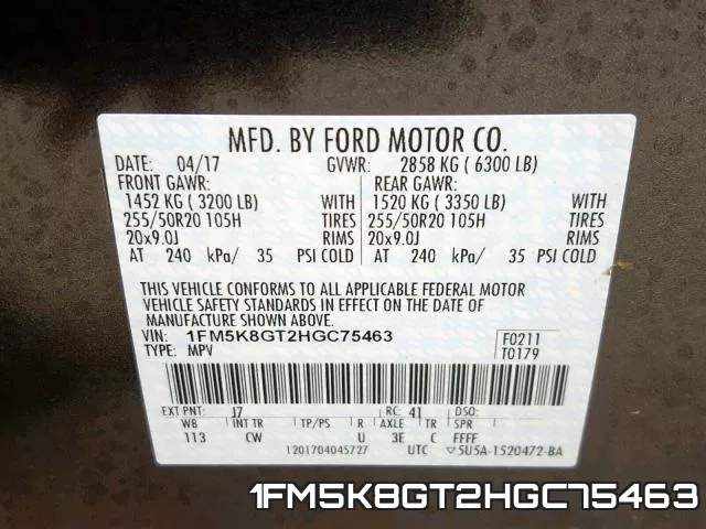 1FM5K8GT2HGC75463