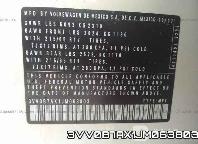 3VV0B7AX1JM063803