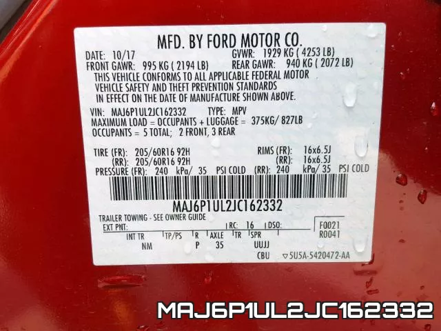 MAJ6P1UL2JC162332
