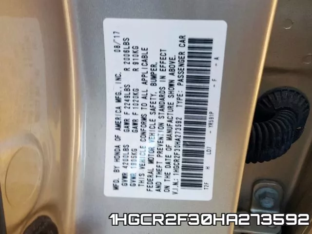 1HGCR2F30HA273592