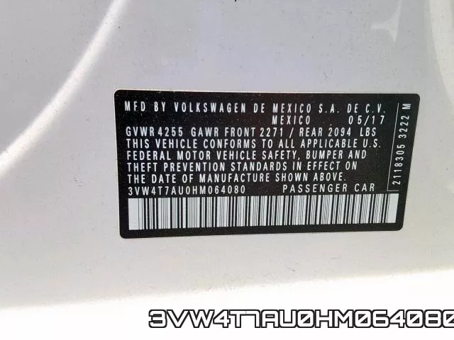 3VW4T7AU0HM064080