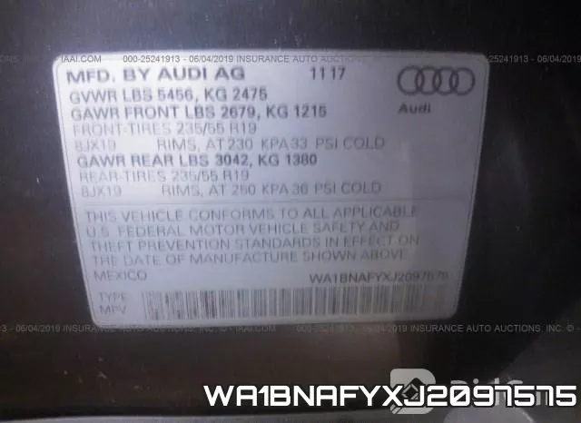 WA1BNAFYXJ2097575