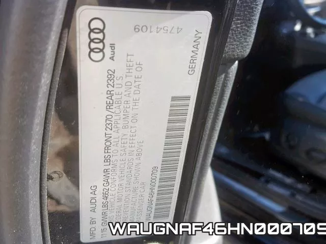 WAUGNAF46HN000709