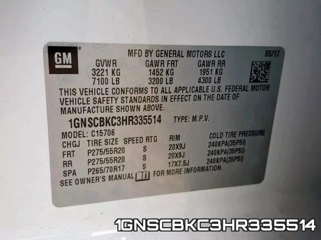 1GNSCBKC3HR335514