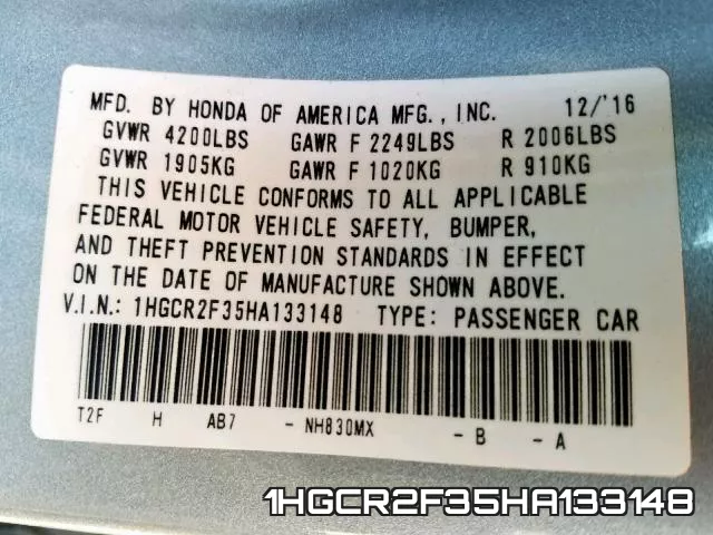 1HGCR2F35HA133148