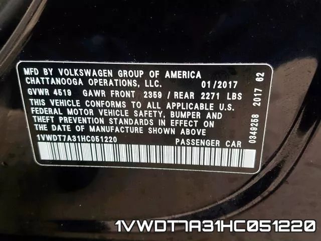1VWDT7A31HC051220