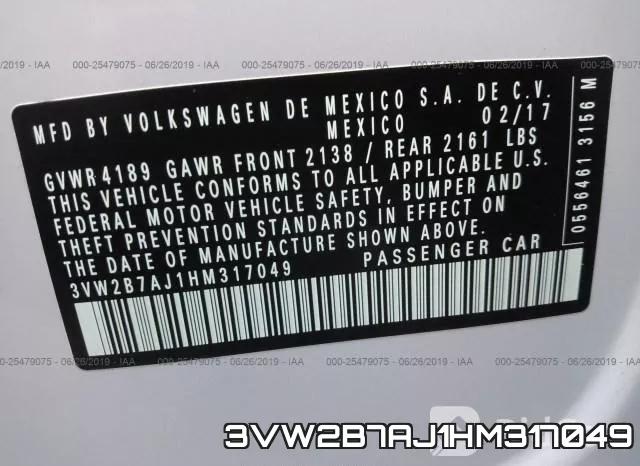 3VW2B7AJ1HM317049