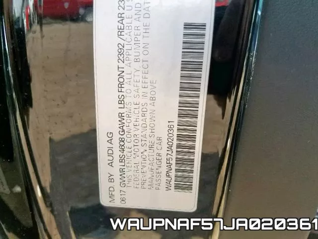 WAUPNAF57JA020361