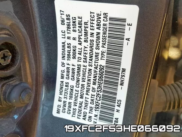 19XFC2F53HE066092
