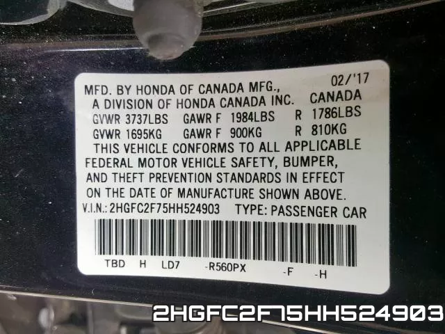 2HGFC2F75HH524903