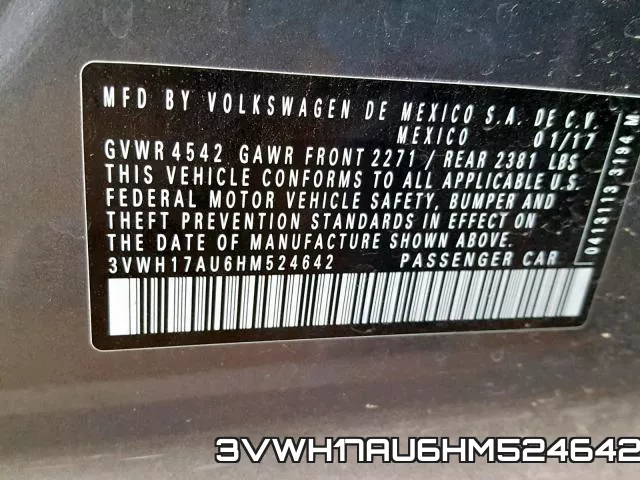 3VWH17AU6HM524642