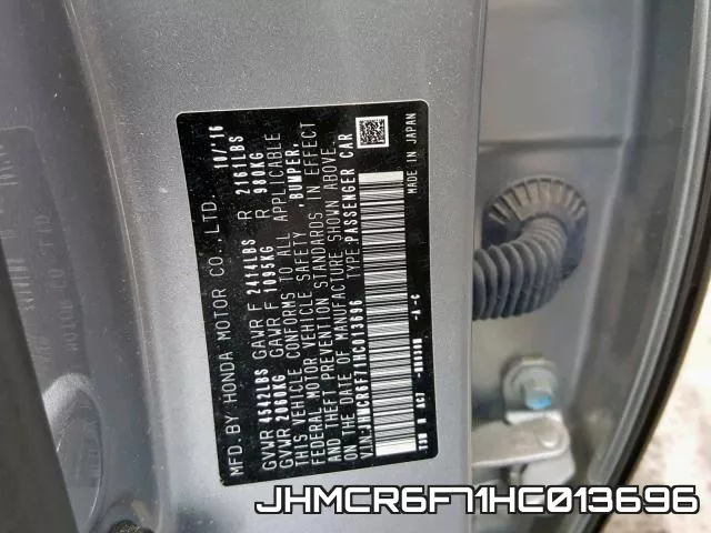 JHMCR6F71HC013696