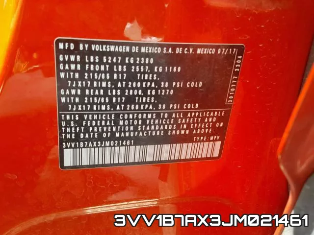 3VV1B7AX3JM021461