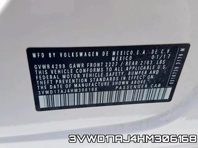 3VWD17AJ4HM306168