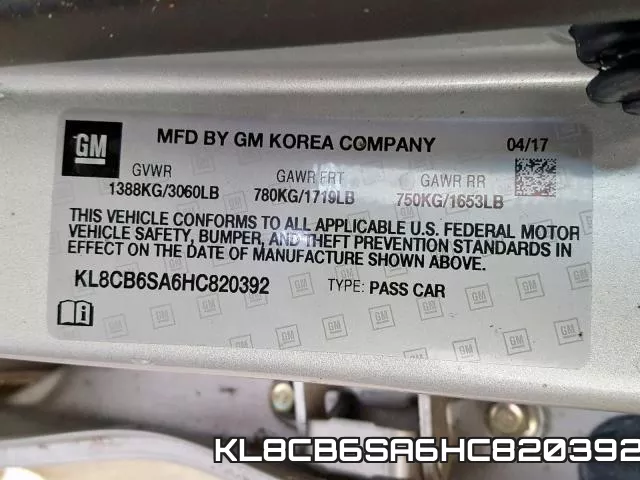 KL8CB6SA6HC820392