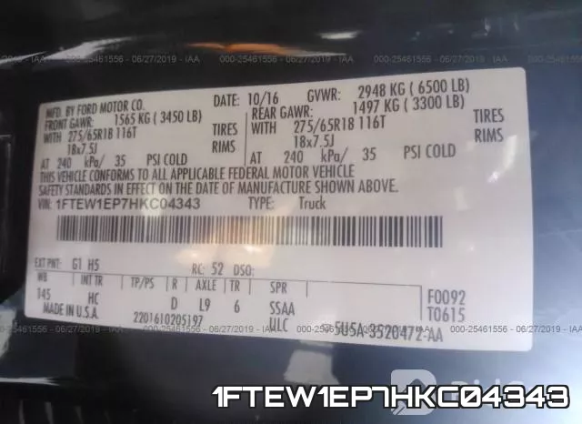 1FTEW1EP7HKC04343
