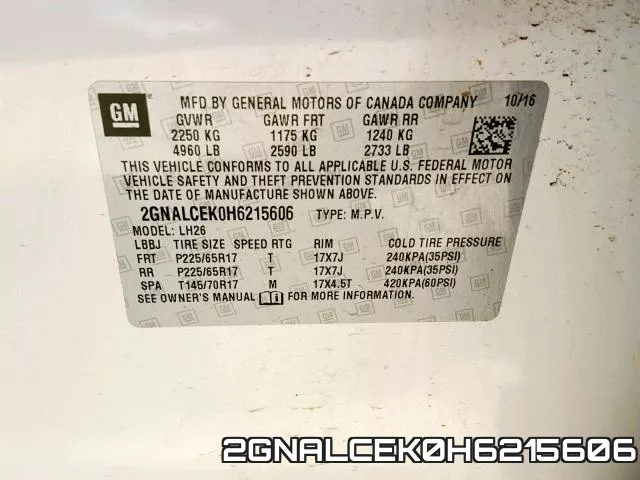 2GNALCEK0H6215606