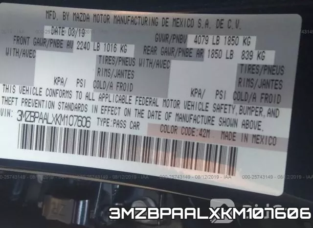 3MZBPAALXKM107606