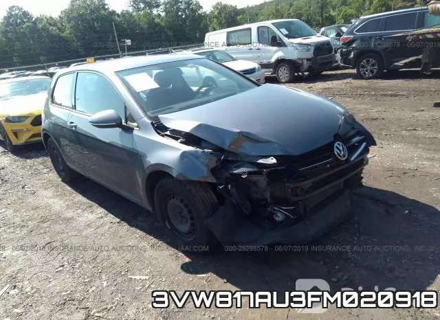 3VW817AU3FM020918