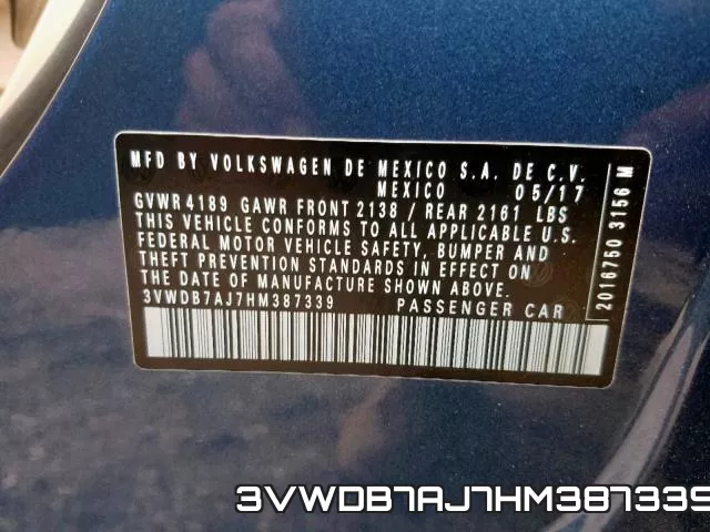 3VWDB7AJ7HM387339