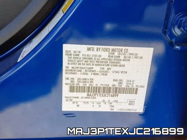 MAJ3P1TEXJC216899