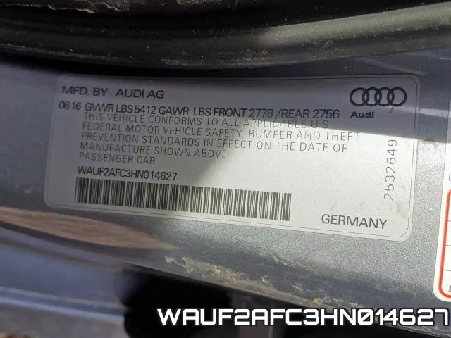 WAUF2AFC3HN014627