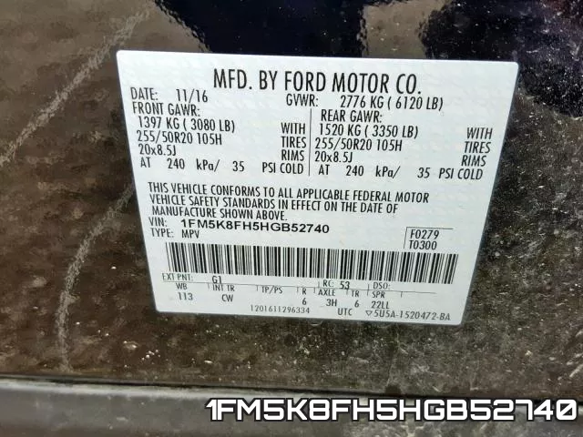 1FM5K8FH5HGB52740