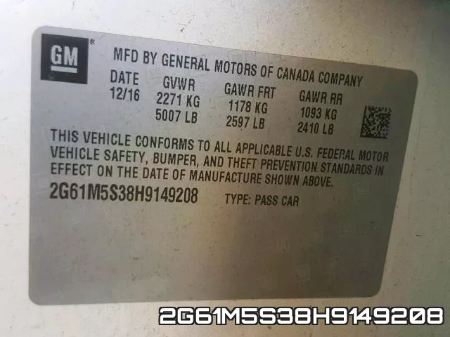 2G61M5S38H9149208