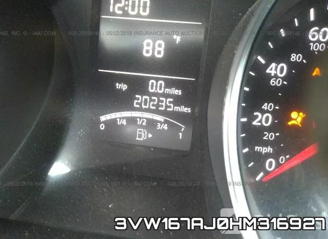 3VW167AJ0HM316927