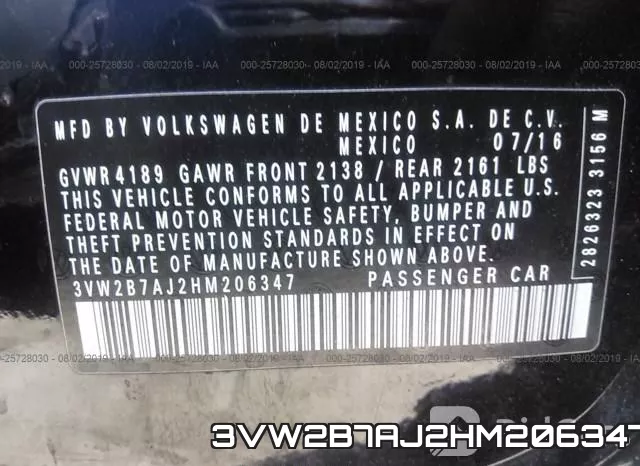 3VW2B7AJ2HM206347