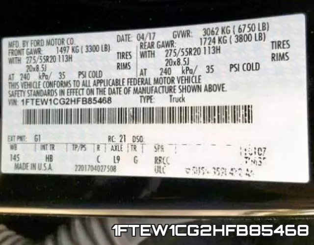 1FTEW1CG2HFB85468