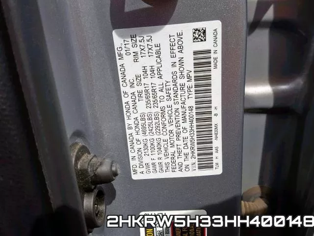 2HKRW5H33HH400148