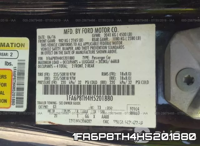 1FA6P8TH4H5201880