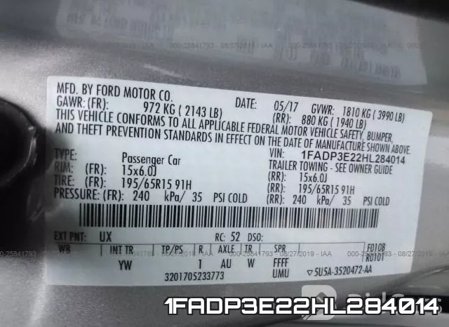 1FADP3E22HL284014