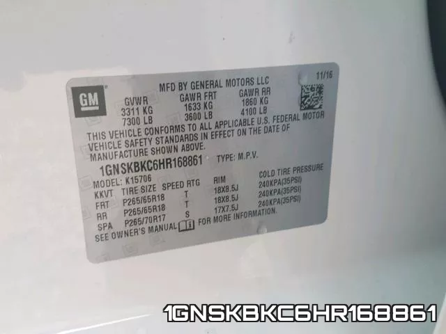 1GNSKBKC6HR168861