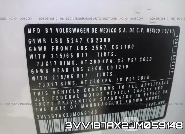 3VV1B7AX2JM059148