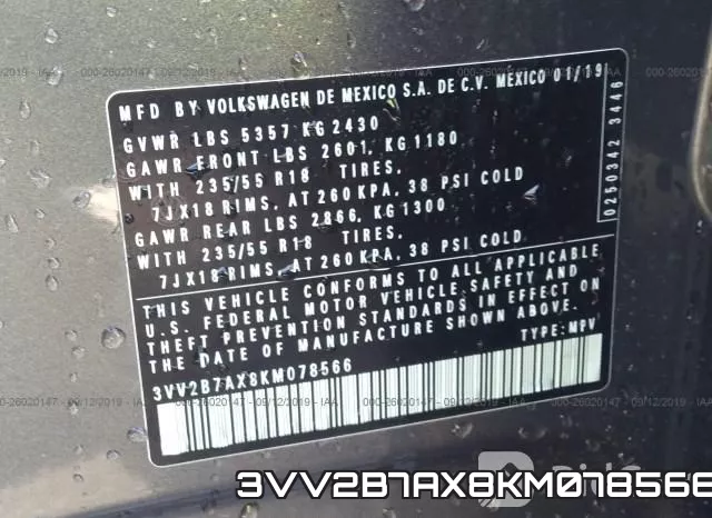 3VV2B7AX8KM078566