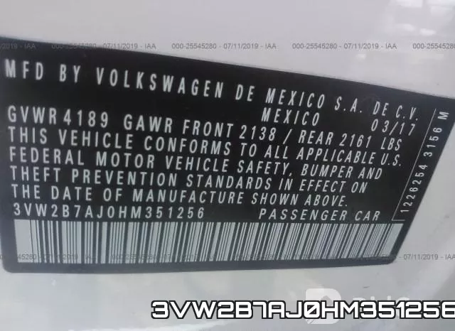 3VW2B7AJ0HM351256