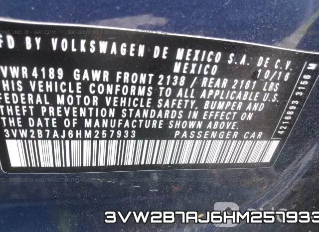 3VW2B7AJ6HM257933